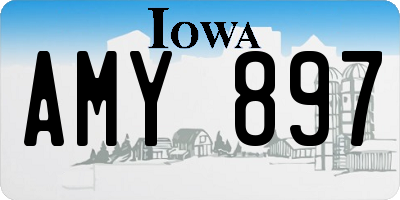 IA license plate AMY897