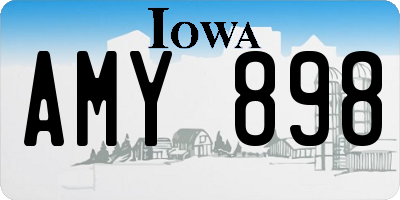 IA license plate AMY898