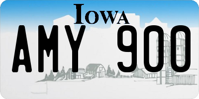 IA license plate AMY900