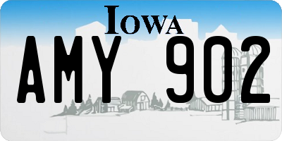 IA license plate AMY902