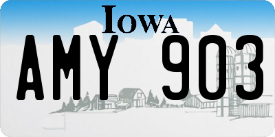IA license plate AMY903