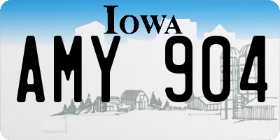 IA license plate AMY904