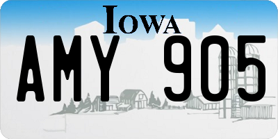 IA license plate AMY905