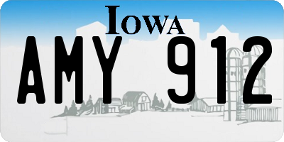IA license plate AMY912
