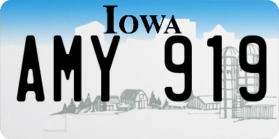 IA license plate AMY919