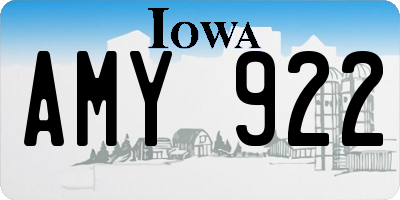 IA license plate AMY922