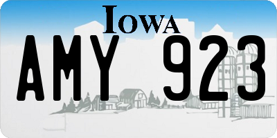 IA license plate AMY923
