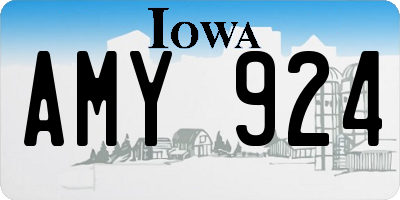 IA license plate AMY924