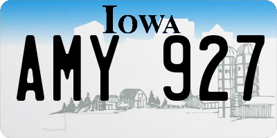 IA license plate AMY927