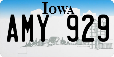 IA license plate AMY929