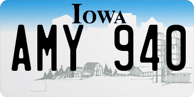 IA license plate AMY940