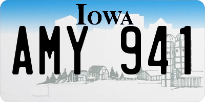 IA license plate AMY941