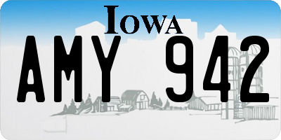 IA license plate AMY942