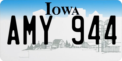 IA license plate AMY944