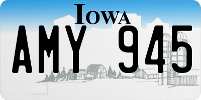 IA license plate AMY945
