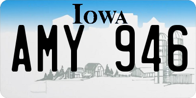 IA license plate AMY946