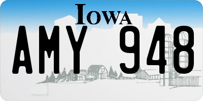 IA license plate AMY948