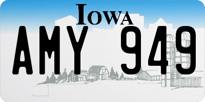 IA license plate AMY949