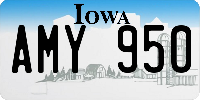 IA license plate AMY950