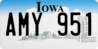 IA license plate AMY951