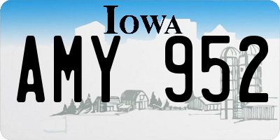 IA license plate AMY952
