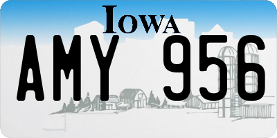 IA license plate AMY956