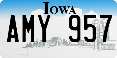 IA license plate AMY957