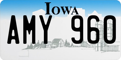 IA license plate AMY960