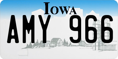 IA license plate AMY966