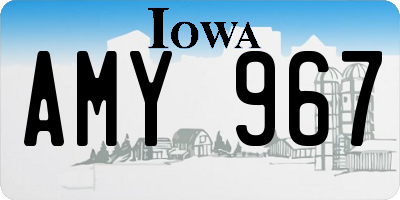 IA license plate AMY967