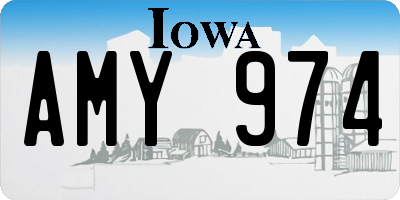 IA license plate AMY974