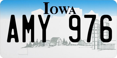 IA license plate AMY976