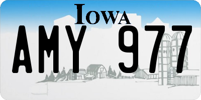 IA license plate AMY977