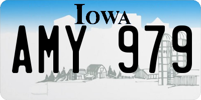 IA license plate AMY979