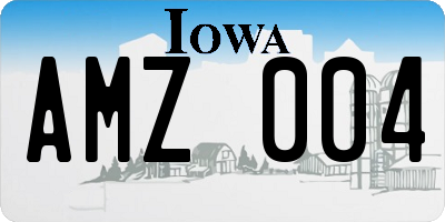 IA license plate AMZ004