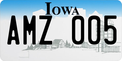 IA license plate AMZ005
