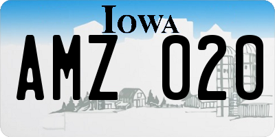 IA license plate AMZ020