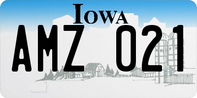 IA license plate AMZ021