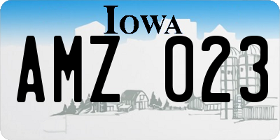 IA license plate AMZ023