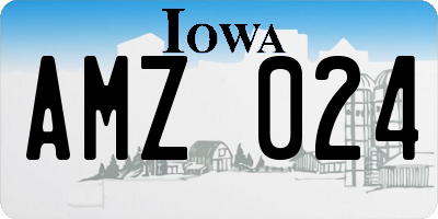 IA license plate AMZ024