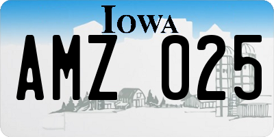 IA license plate AMZ025