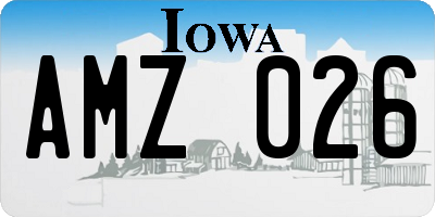 IA license plate AMZ026