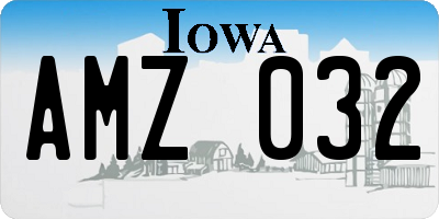 IA license plate AMZ032