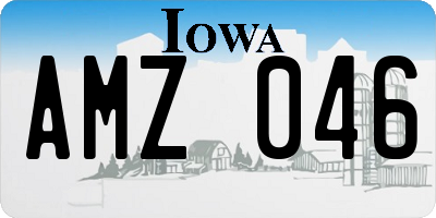 IA license plate AMZ046