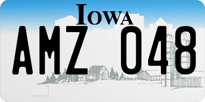 IA license plate AMZ048