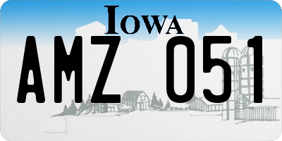 IA license plate AMZ051