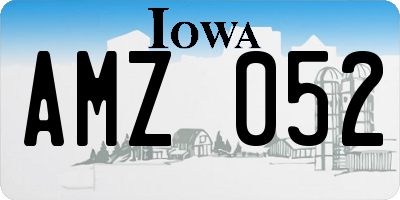 IA license plate AMZ052