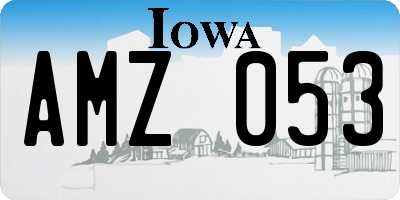 IA license plate AMZ053