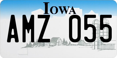 IA license plate AMZ055