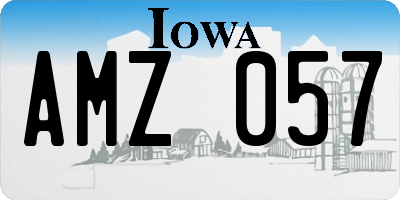 IA license plate AMZ057
